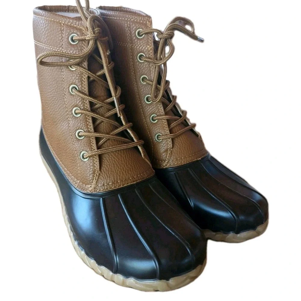 Jbu Men's Tan Maine Waterproof Duck Boots Size 11 Excellent Condition 2022